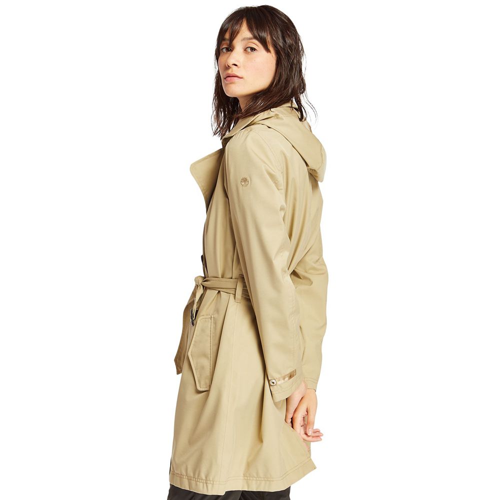 Timberland Παλτο Γυναικεια Χακί - Classic Waterproof Trench - Greece 1294875-UF